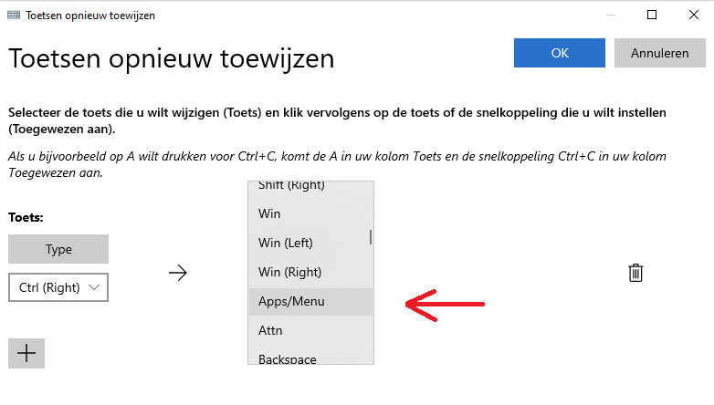 Dropdown lijstje