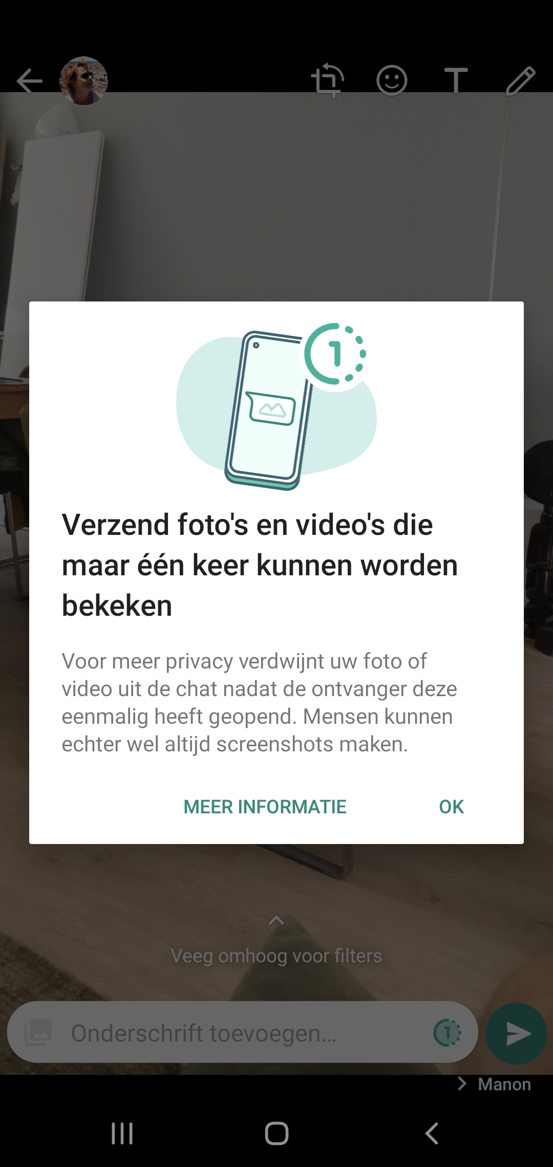 WhatsApp fotos laten verdwijnen