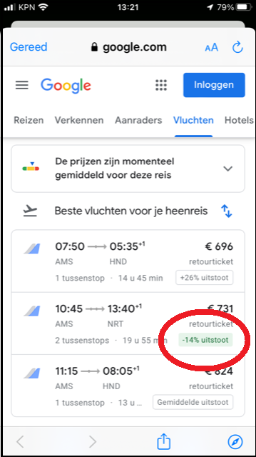 eco vluchten in maps